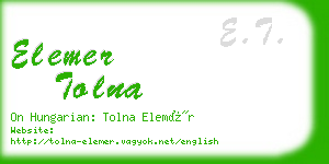 elemer tolna business card